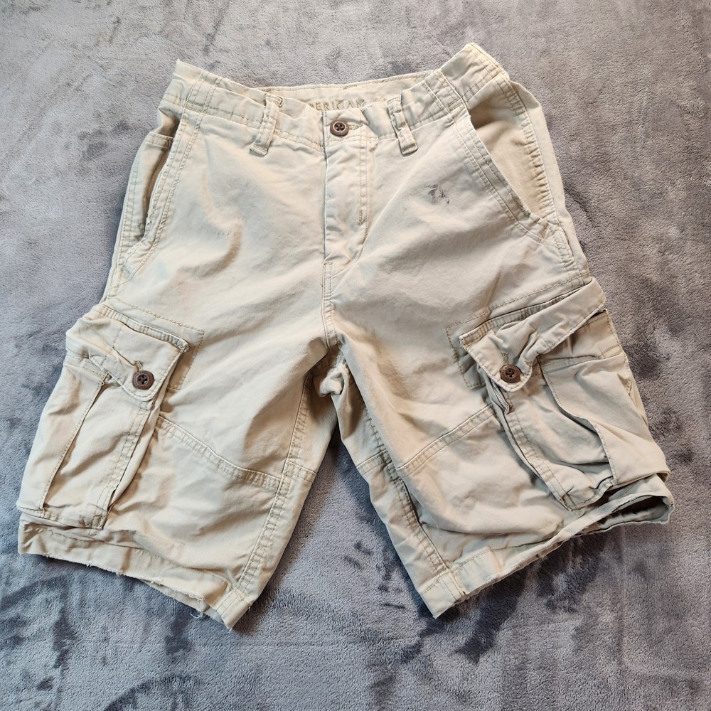 American Eagle Shorts Mens 28 Beige Cargo 90s Y2K